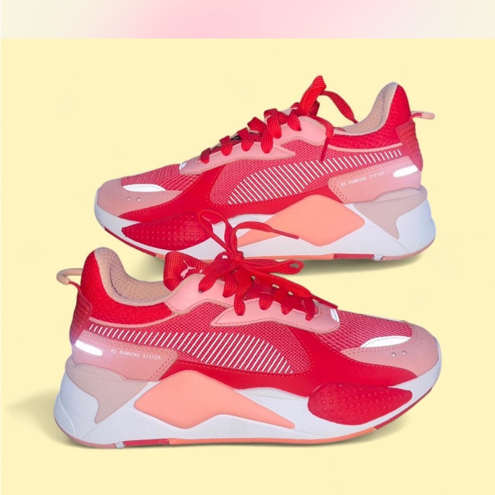 Puma Red and Pink Women's Sneakers